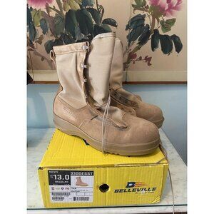 Belleville Boots Mens Size 13 Tan 330DESST Hot Weather Steel Toe Flight USA
